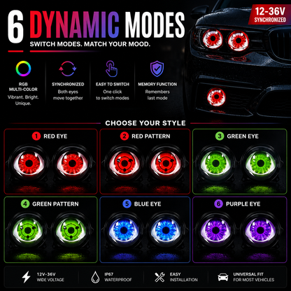 Dynamic Eye™ RGB Car Light (2 Eyes)