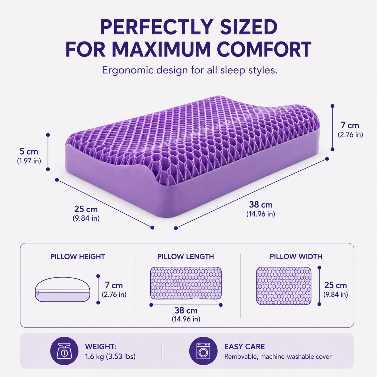 Ergonomic Cooling Pillow