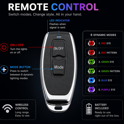 Dynamic Eye™ RGB Car Light (2 Eyes)