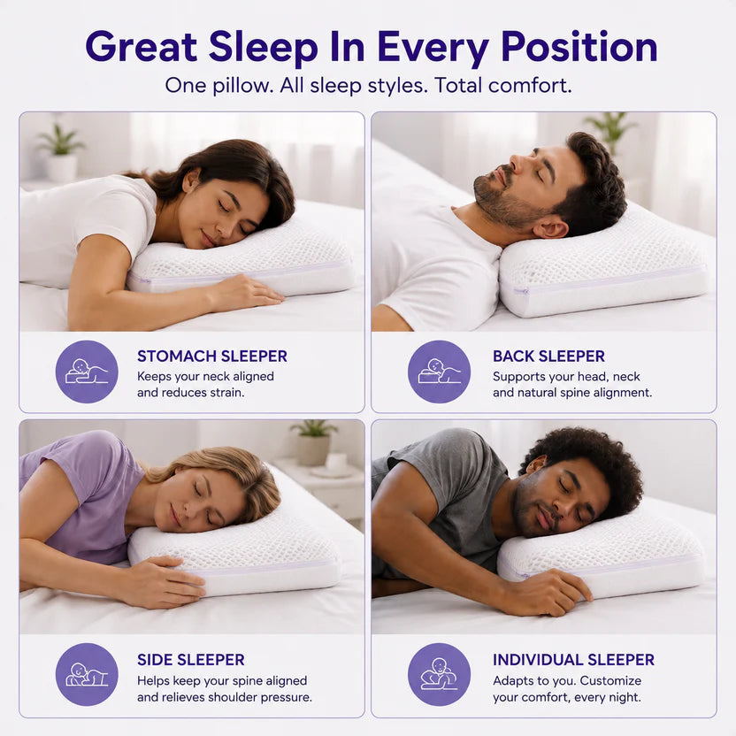 Ergonomic Cooling Pillow