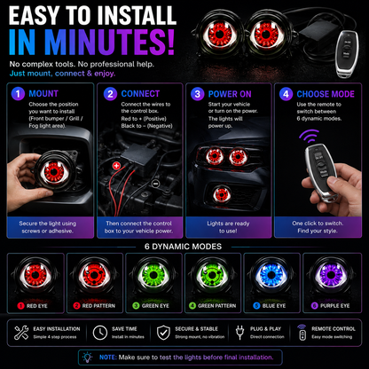 Dynamic Eye™ RGB Car Light (2 Eyes)