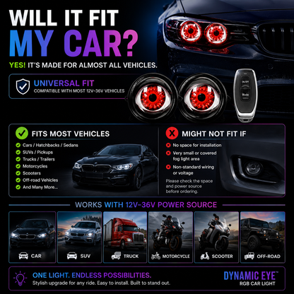 Dynamic Eye™ RGB Car Light (2 Eyes)