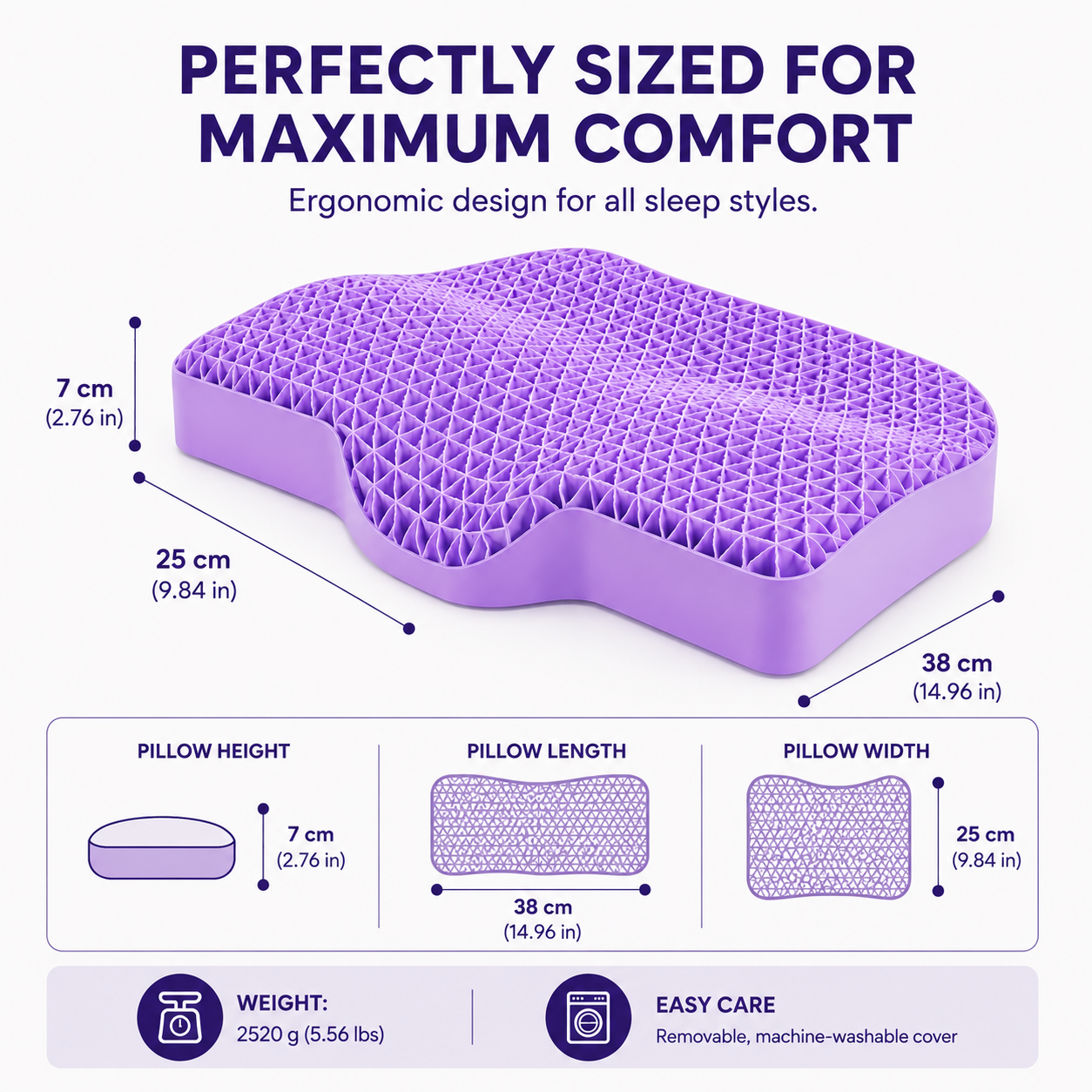 Ergonomic Cooling Pillow